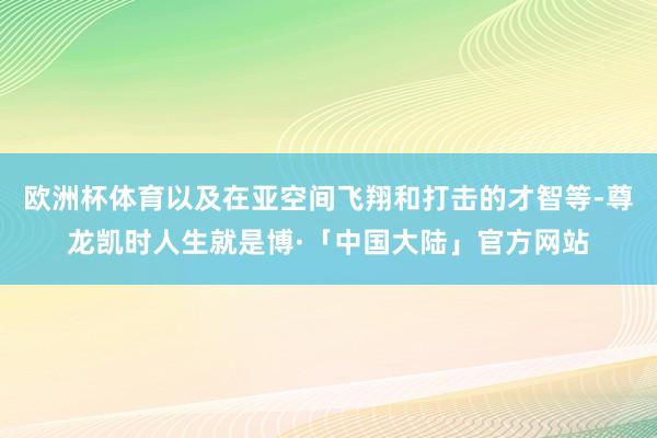 欧洲杯体育以及在亚空间飞翔和打击的才智等-尊龙凯时人生就是博·「中国大陆」官方网站