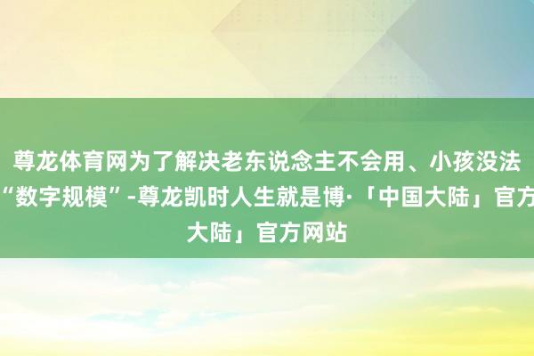 尊龙体育网为了解决老东说念主不会用、小孩没法用的“数字规模”-尊龙凯时人生就是博·「中国大陆」官方网站