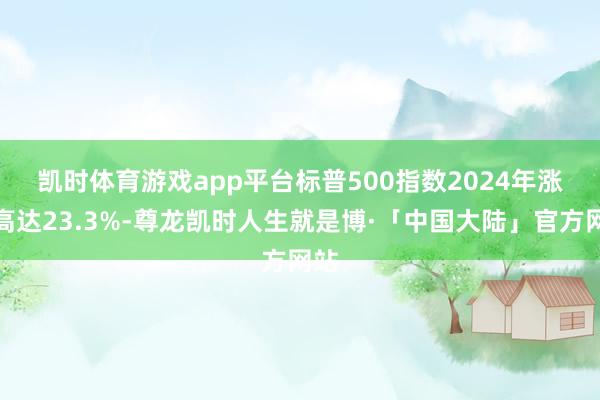 凯时体育游戏app平台 标普500指数2024年涨幅高达23.3%-尊龙凯时人生就是博·「中国大陆」官方网站